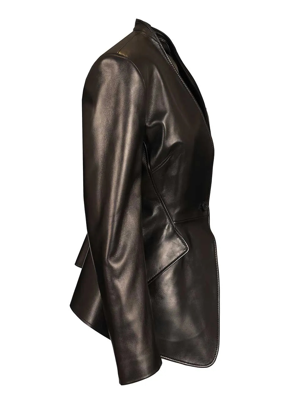 Tailored Leather Jacket Jackets Black sold by Wanan Luxury product image thumbnail 3