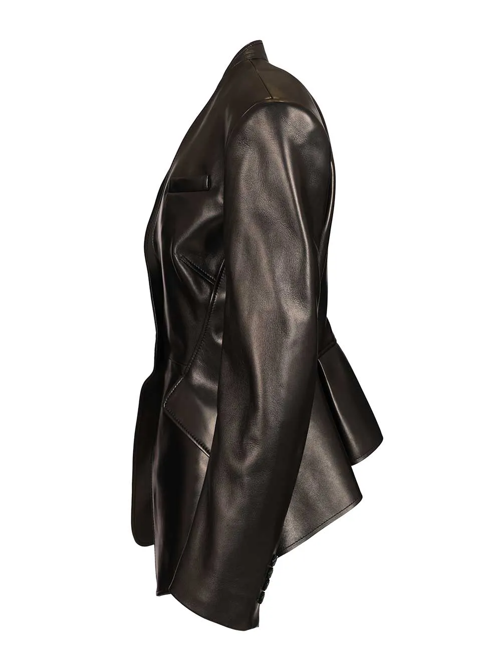 Tailored Leather Jacket Jackets Black sold by Wanan Luxury product image thumbnail 4