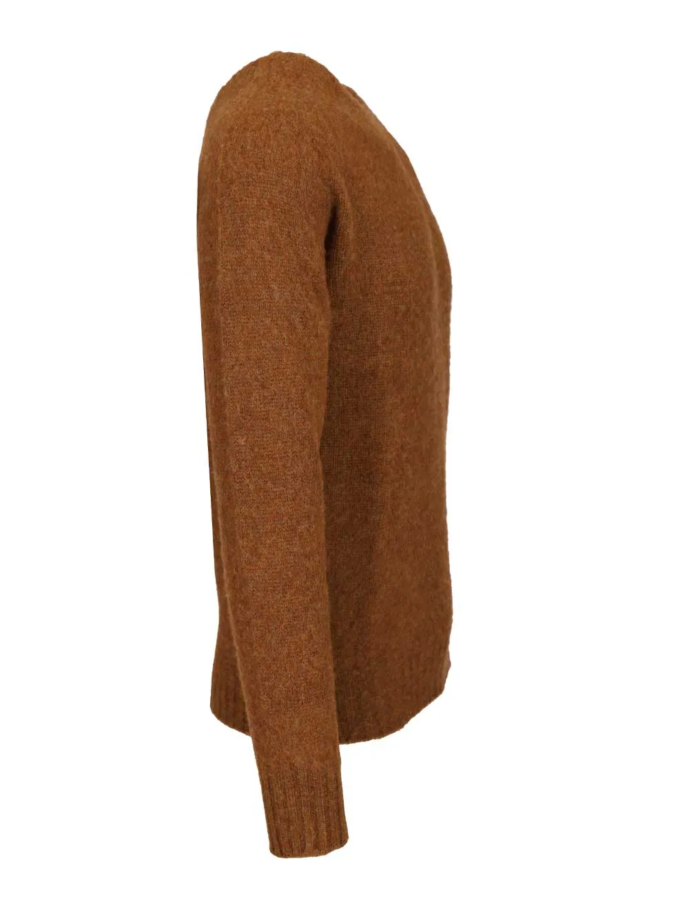 Shetland Wool Crew Neck Knitwear Brown sold by Wanan Luxury product image thumbnail 3