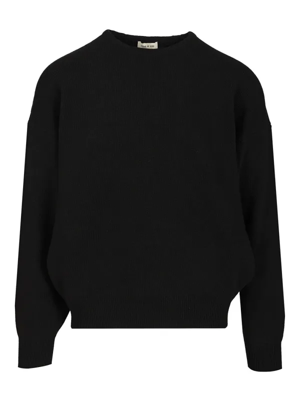 Knit Crewneck Sweater Knitwear Black made by Fear of God