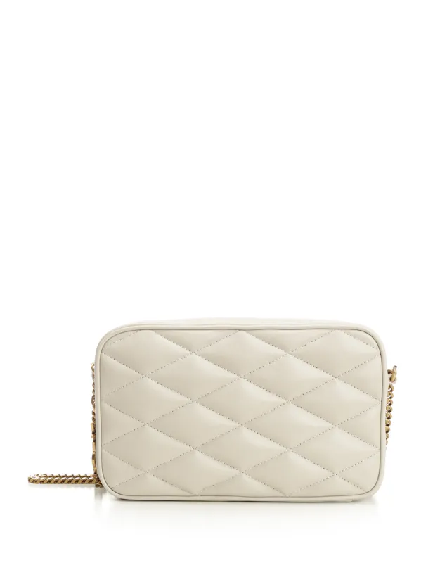 Quilted Leather Camera Bag Small Leather Goods White made by Yves Saint Laurent
