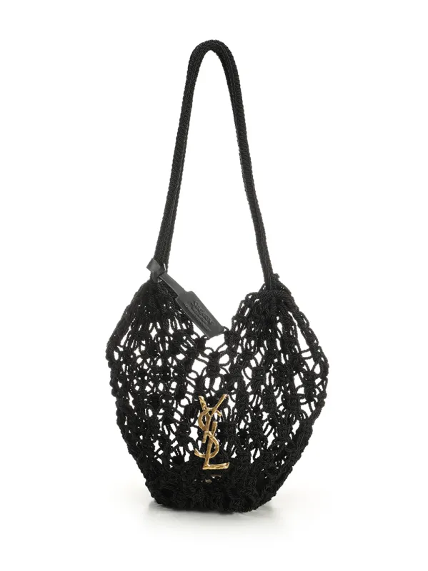 Crochet Hobo Bag Shoulder Bags Black sold by Wanan Luxury