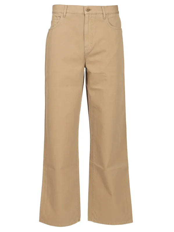 Cotton Trousers Brown made by Burberry