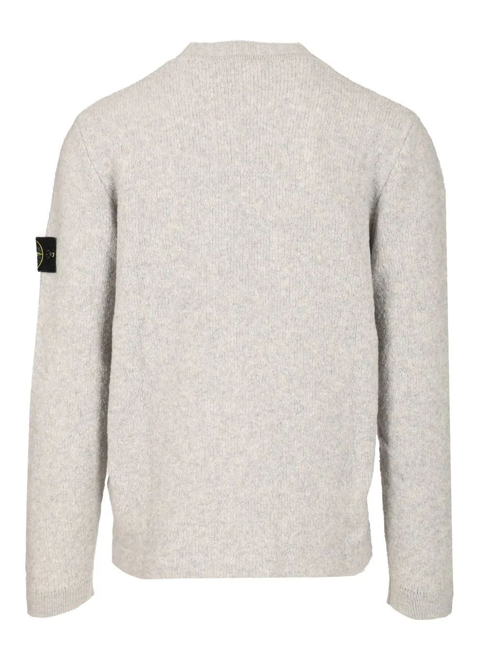 Organic Cotton Crew Neck Sweater With English Ribs Knitwear Grey sold by Wanan Luxury product image thumbnail 2