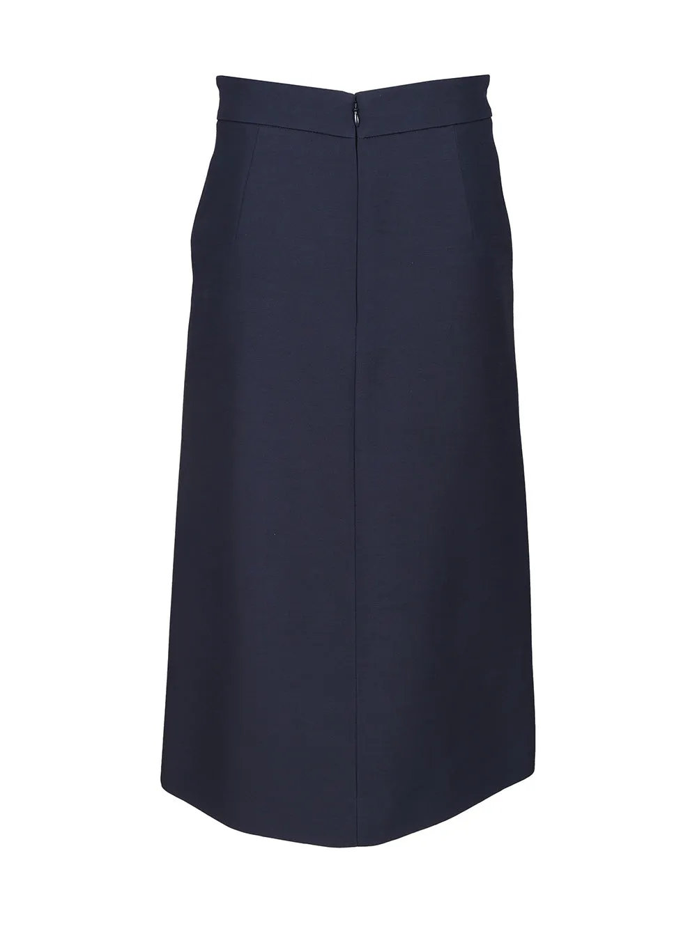 Wool And Silk Midi Skirt Skirts Blue sold by Wanan Luxury product image thumbnail 2