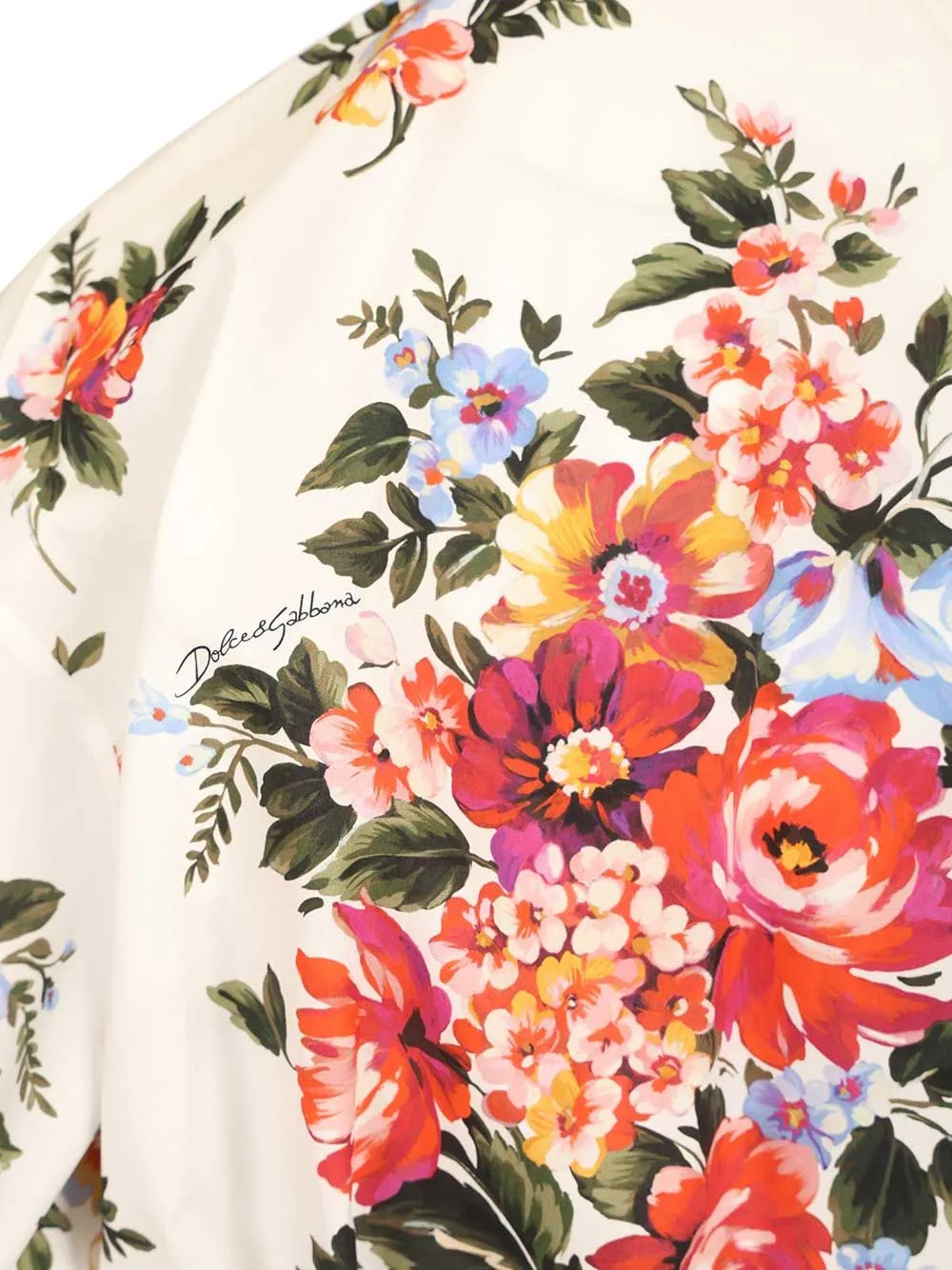 Cotton Shirt With A Bouquet Of Flowers Print Shirts White sold by Wanan Luxury product image thumbnail 5
