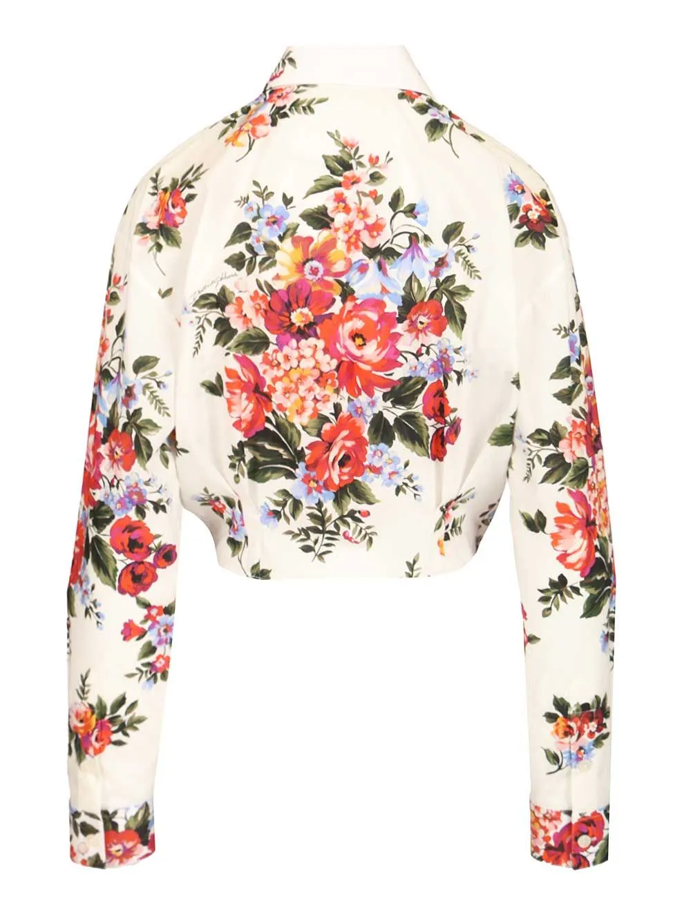 Cotton Shirt With A Bouquet Of Flowers Print Shirts White sold by Wanan Luxury product image thumbnail 2