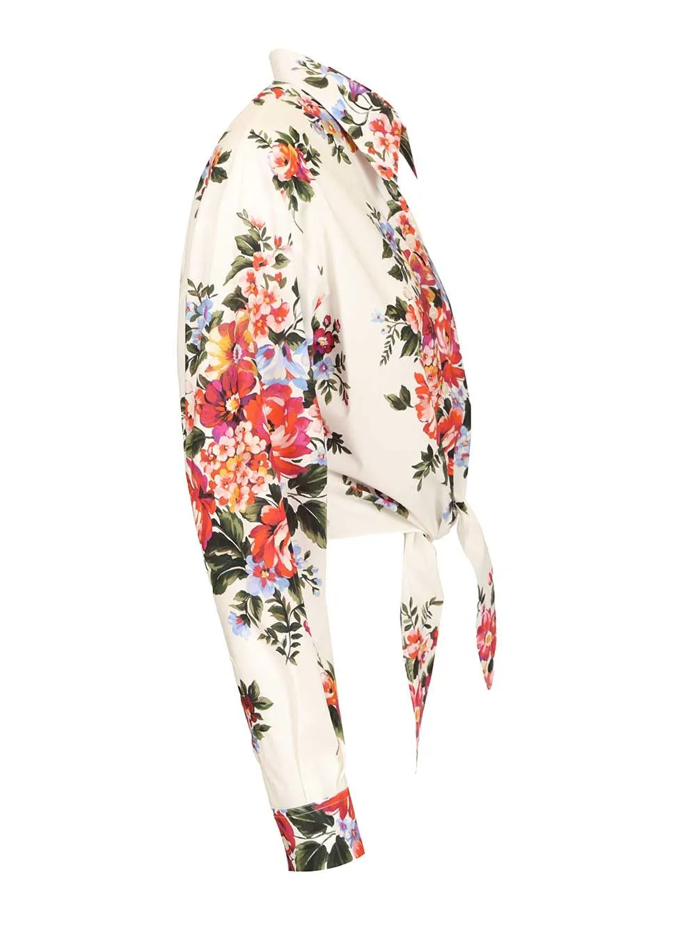 Cotton Shirt With A Bouquet Of Flowers Print Shirts White sold by Wanan Luxury product image thumbnail 3
