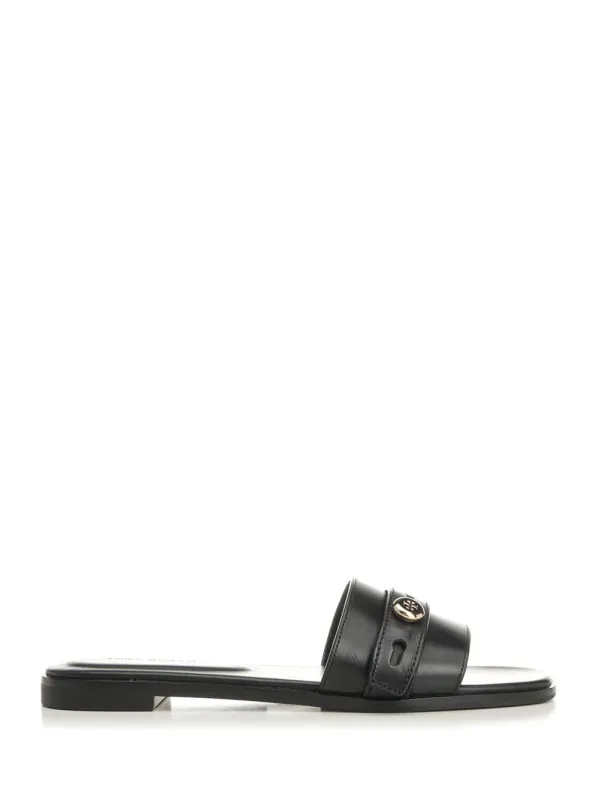 Romy Slider Sandal Sandals Black made by Tory Burch