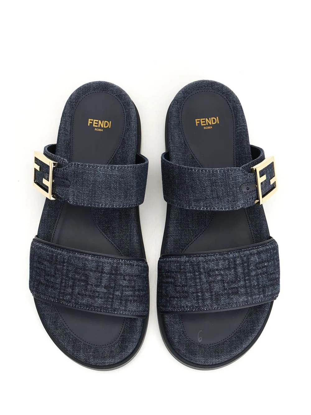 Flat Denim Slides Sandals Blue sold by Wanan Luxury product image thumbnail 5