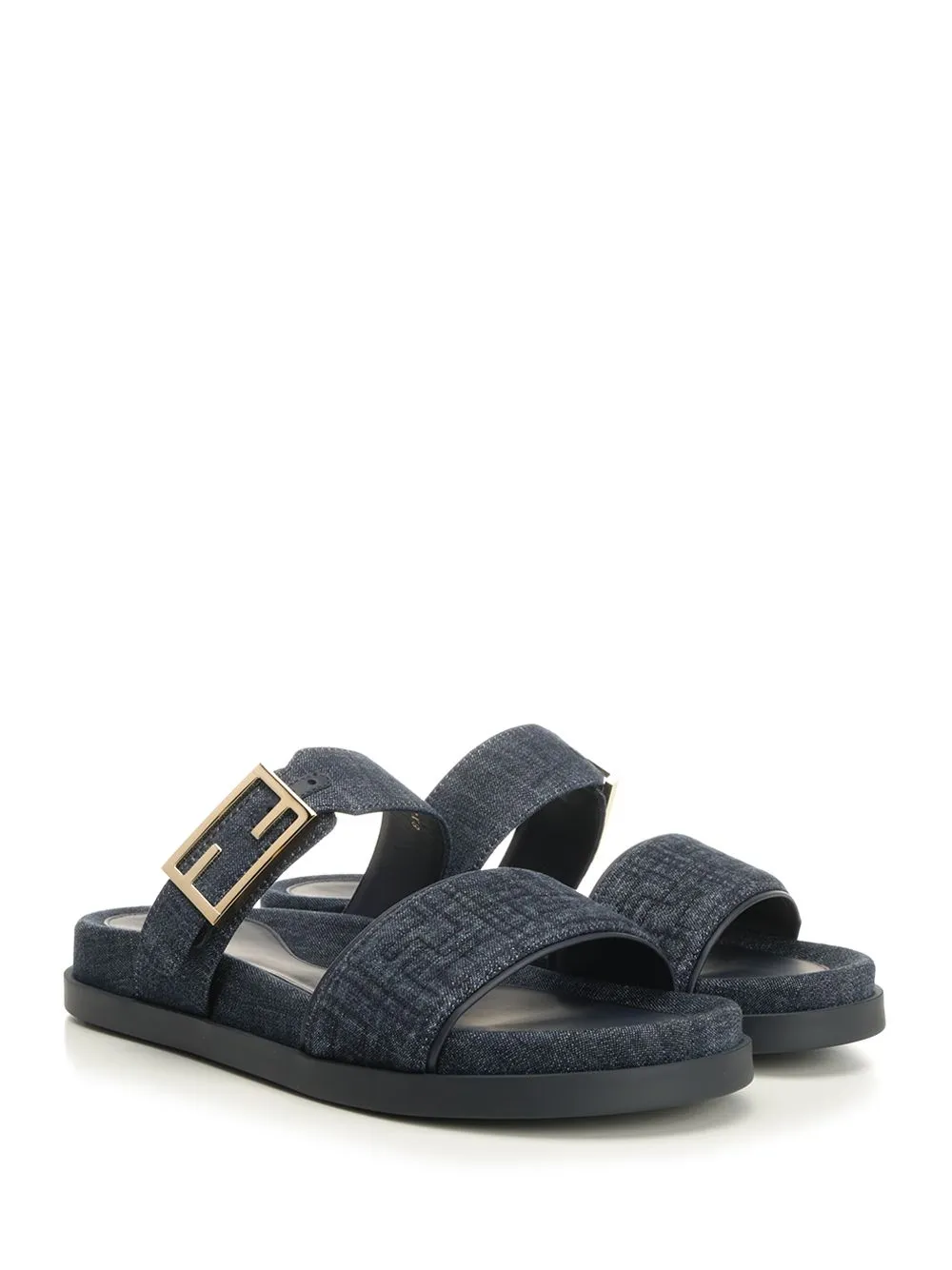 Flat Denim Slides Sandals Blue sold by Wanan Luxury product image thumbnail 2
