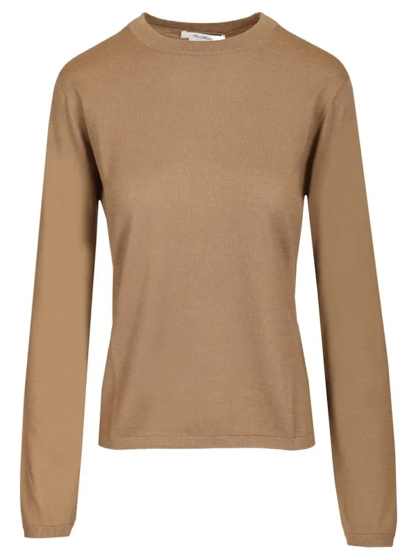 Cashmere Crew Neck Sweater Knitwear Brown sold by Wanan Luxury