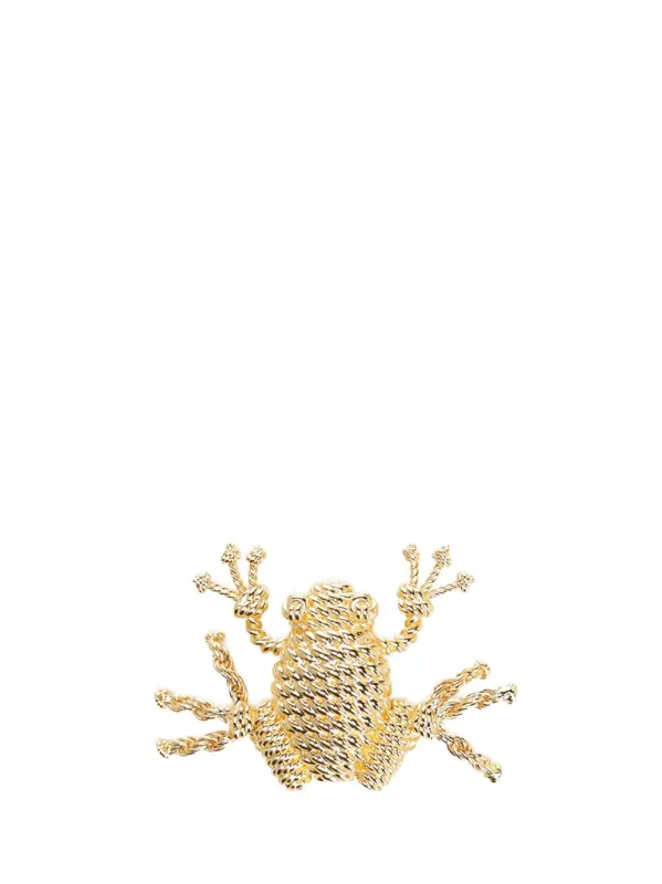 Frog Pin Jewelry Gold made by Loewe