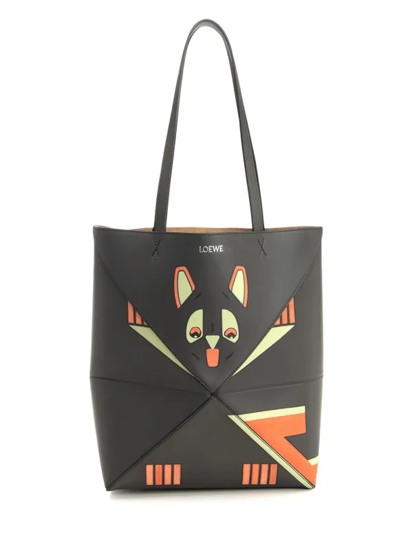 Puzzle Fold Crossbody Bags Brown made by Loewe