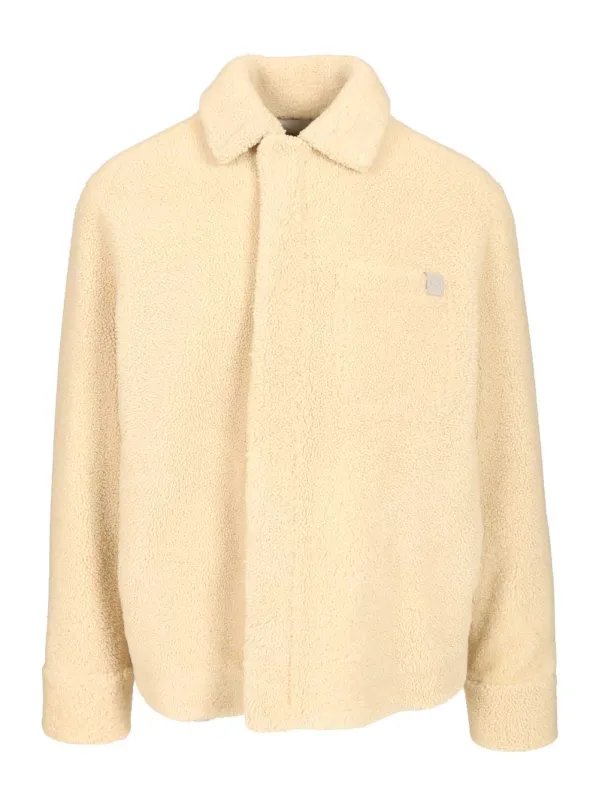 Shearling Overshirt Shirts White made by Loewe