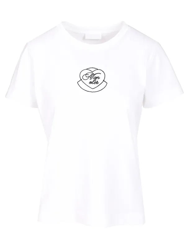 Cotton T-Shirt White made by Moncler