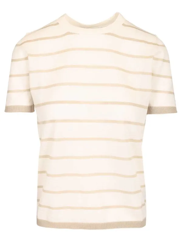 Favetta Sweater In Cashmere And Silk Blend T-Shirt Beige made by MaxMara