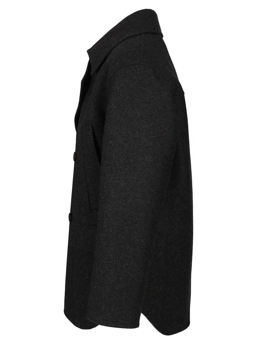 Wool Pea Coat Coats Grey sold by Wanan Luxury product image thumbnail 3