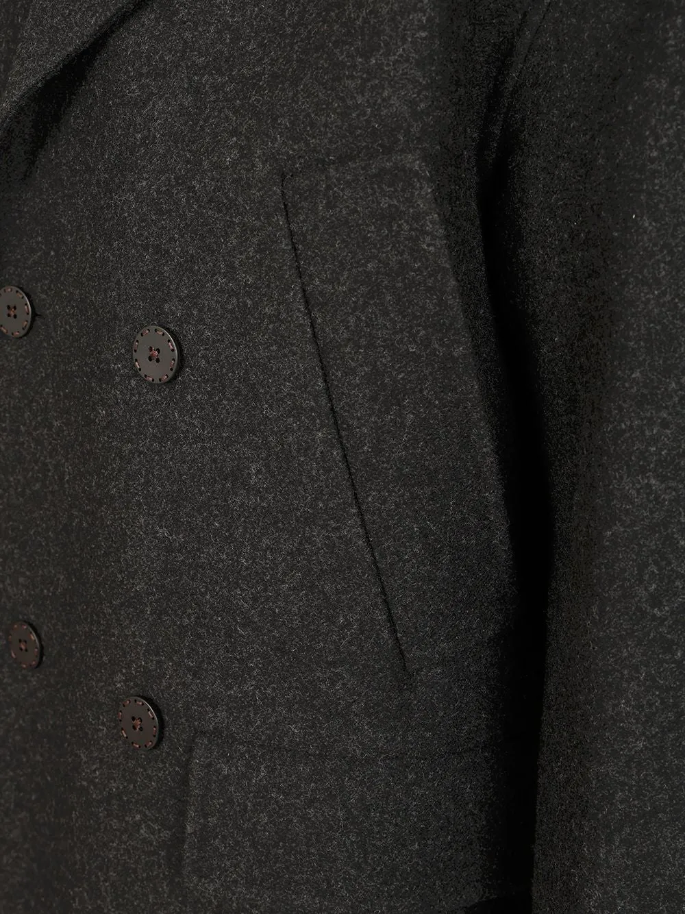 Wool Pea Coat Coats Grey sold by Wanan Luxury product image thumbnail 5