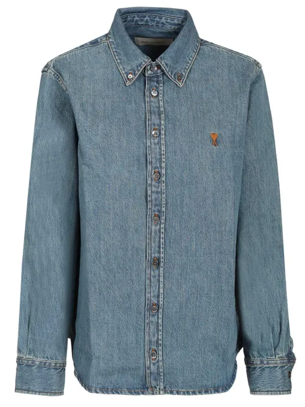 Ami De Coeur Shirt Casual Light Blue sold by Wanan Luxury