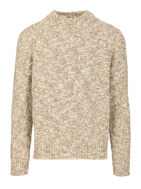 Crew Neck Sweater Knitwear Beige sold by Wanan Luxury