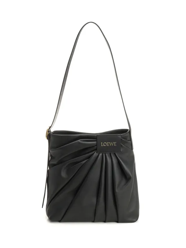 Draped Tote Shoulder Bag Crossbody Bags Black made by Loewe