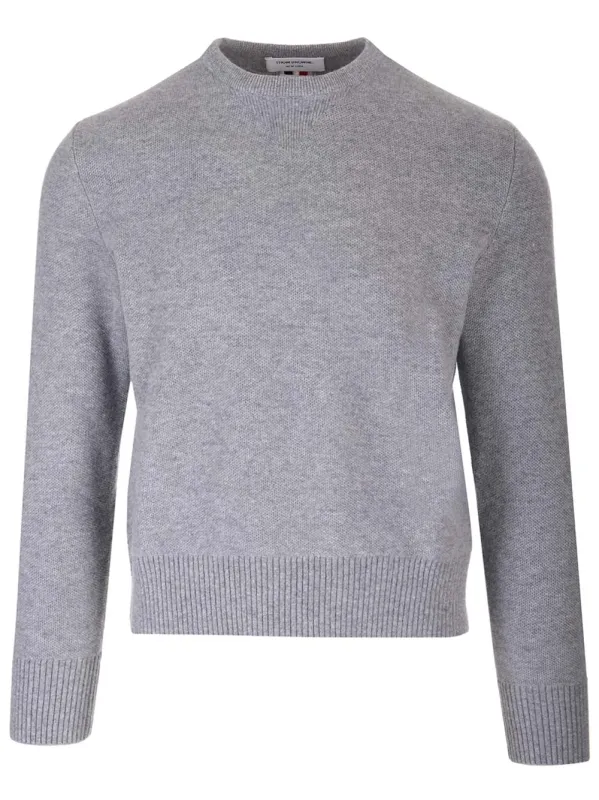 Pique Sweater Knitwear Grey made by Thom Browne