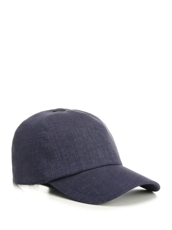 Linen Hat Blue made by Fedeli