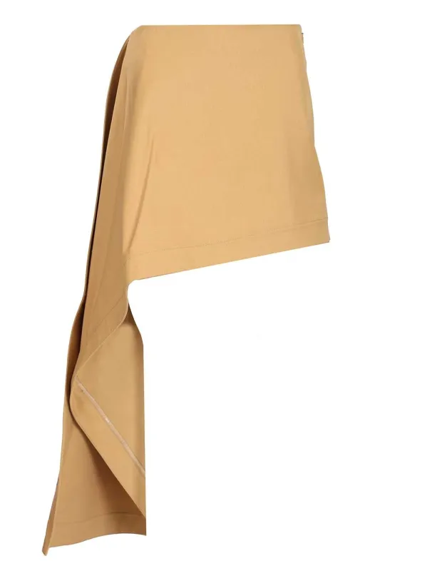 Cotton And Silk Skirt Skirts Beige made by Loewe