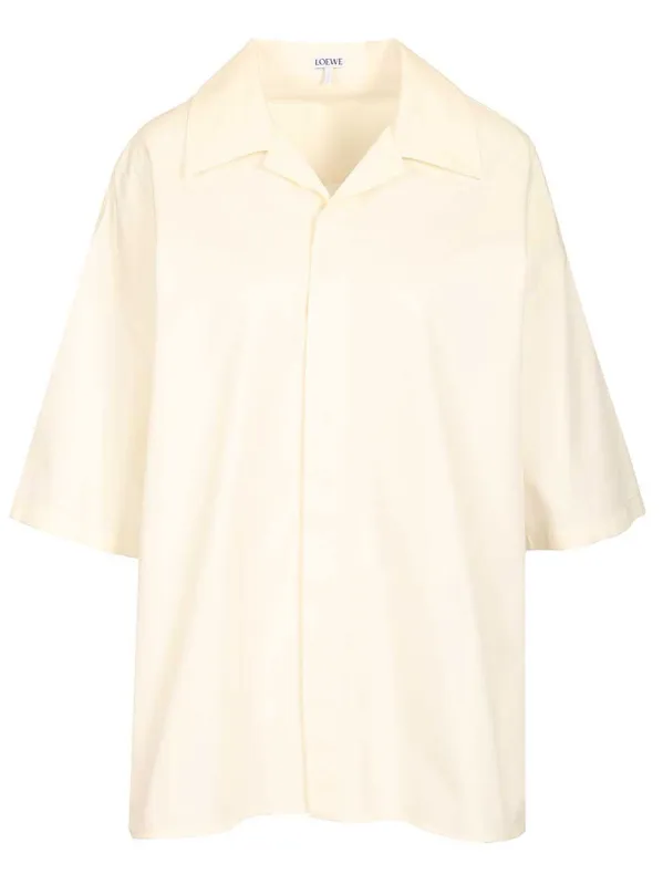 Short-Sleeved Shirt Shirts White made by Loewe