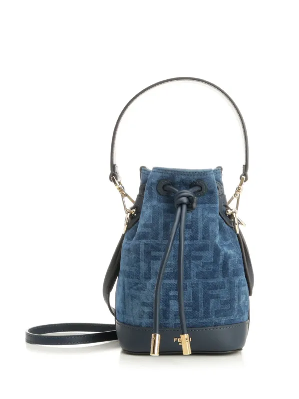 Mon Tresor Handbags Blue made by Fendi