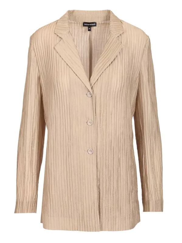 Taffeta Blazer Jackets Beige sold by Wanan Luxury