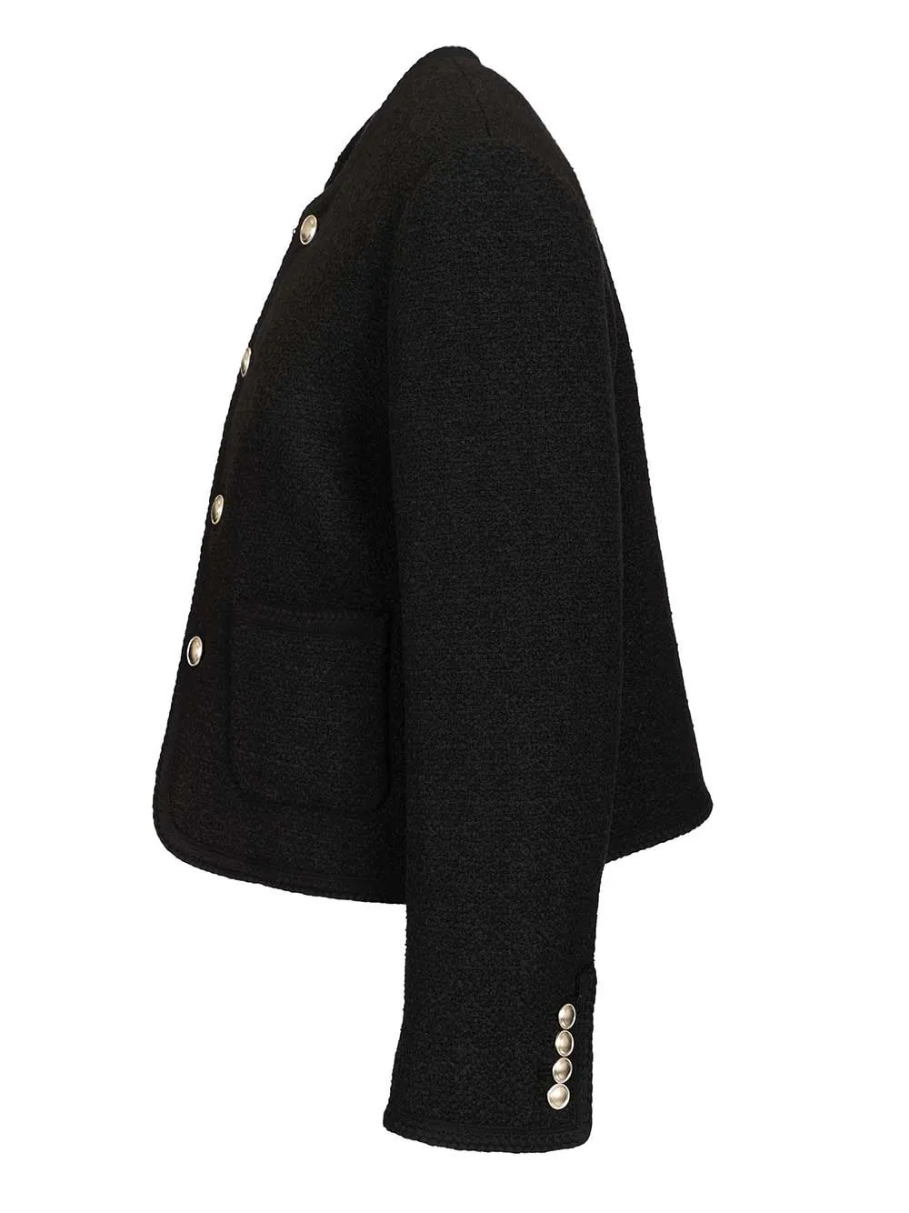 Bouclé Tweed Jacket Jackets Black sold by Wanan Luxury product image thumbnail 3