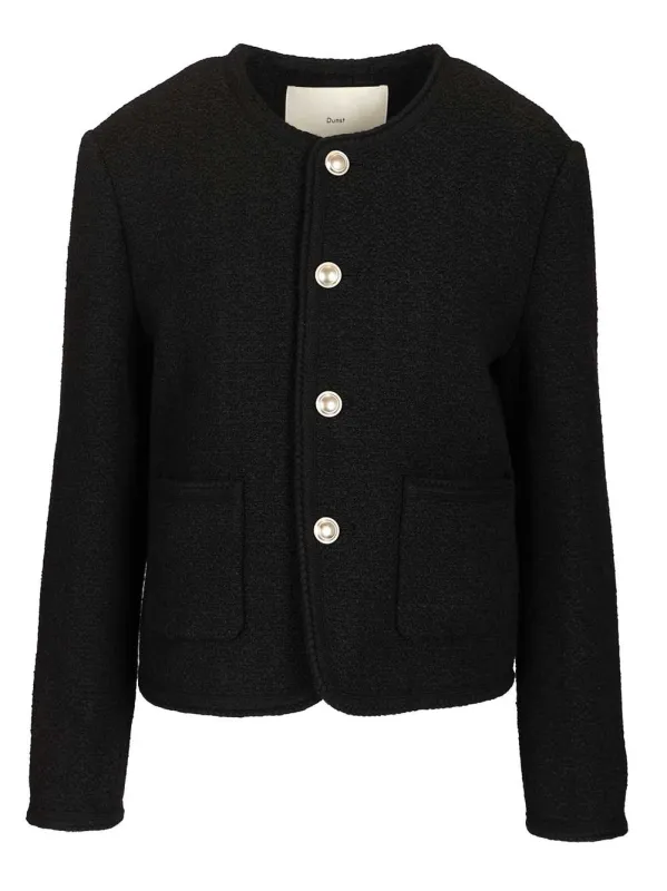 Bouclé Tweed Jacket Jackets Black sold by Wanan Luxury