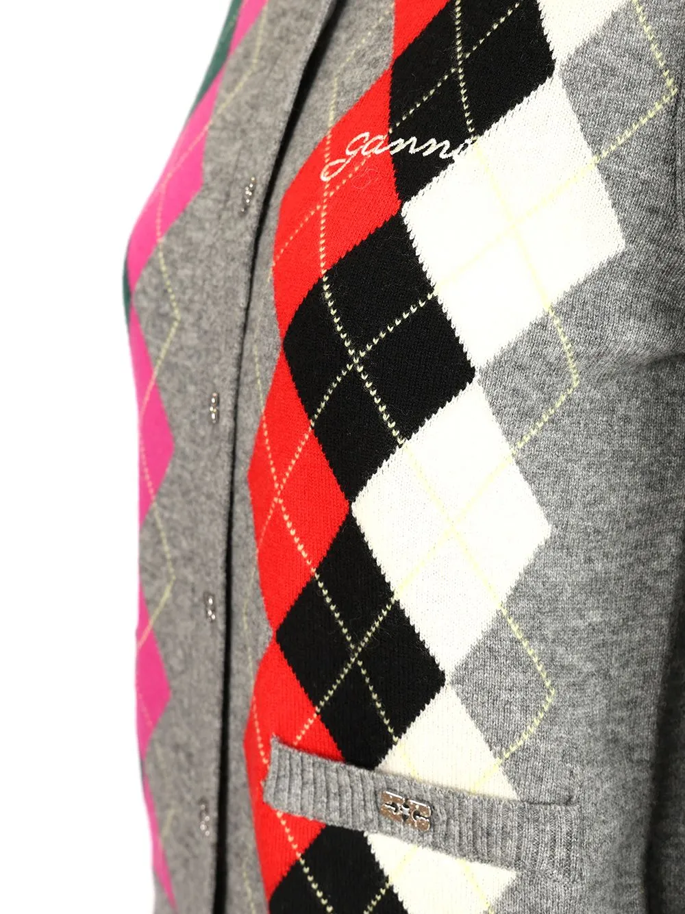 Checked Cardigan Knitwear Grey sold by Wanan Luxury product image thumbnail 4