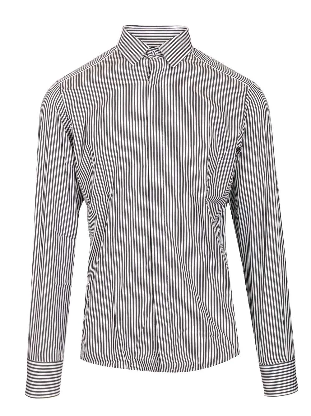 Silk Cotton Ladder Stripe Classic Fit Shirt Shirts Multicolor sold by Wanan Luxury