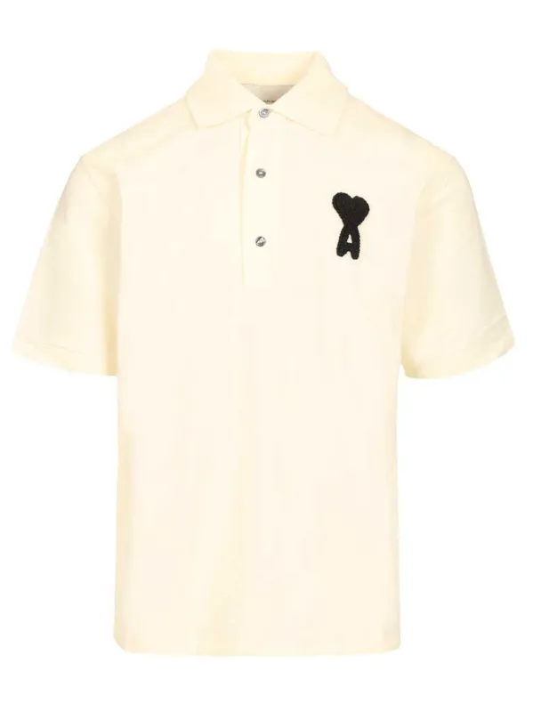 Ami De Coeur Polo Shirt White made by Ami