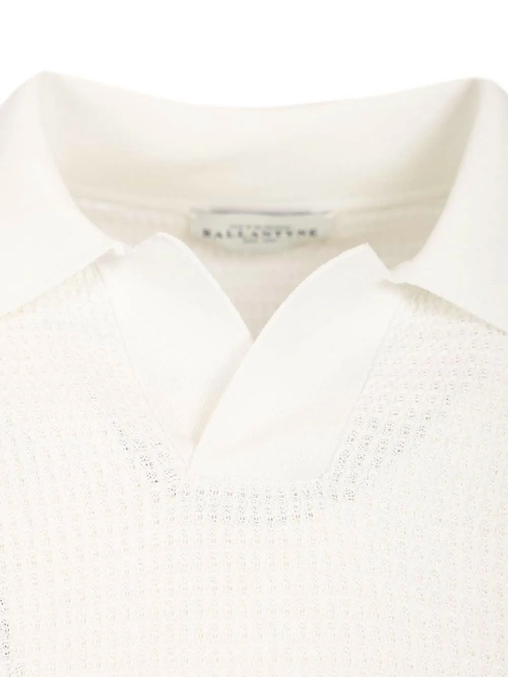 Waffle Polo Shirt White sold by Wanan Luxury product image thumbnail 3