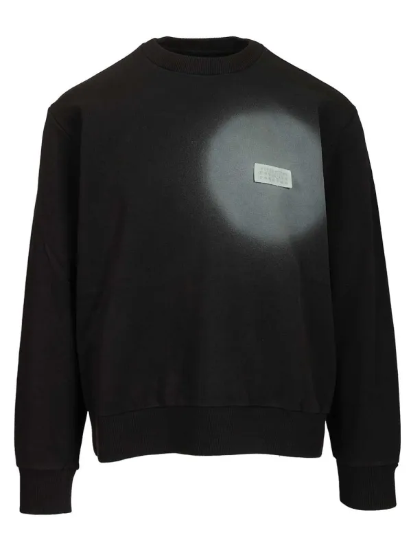 Spray Print Sweatshirt Black made by Maison Margiela