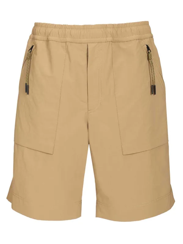 Froissé Technical Shorts Trousers Beige made by Moncler