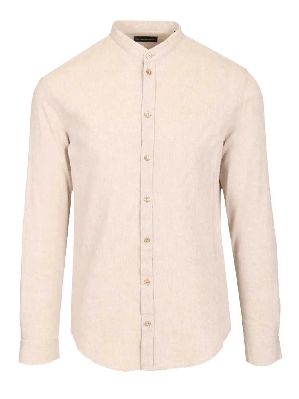 Mandarin Collar Shirt Shirts Beige sold by Wanan Luxury