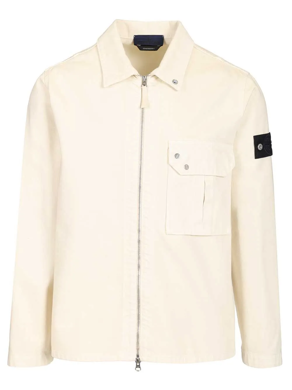 Cotton Denim Overshirt Shirts White sold by Wanan Luxury