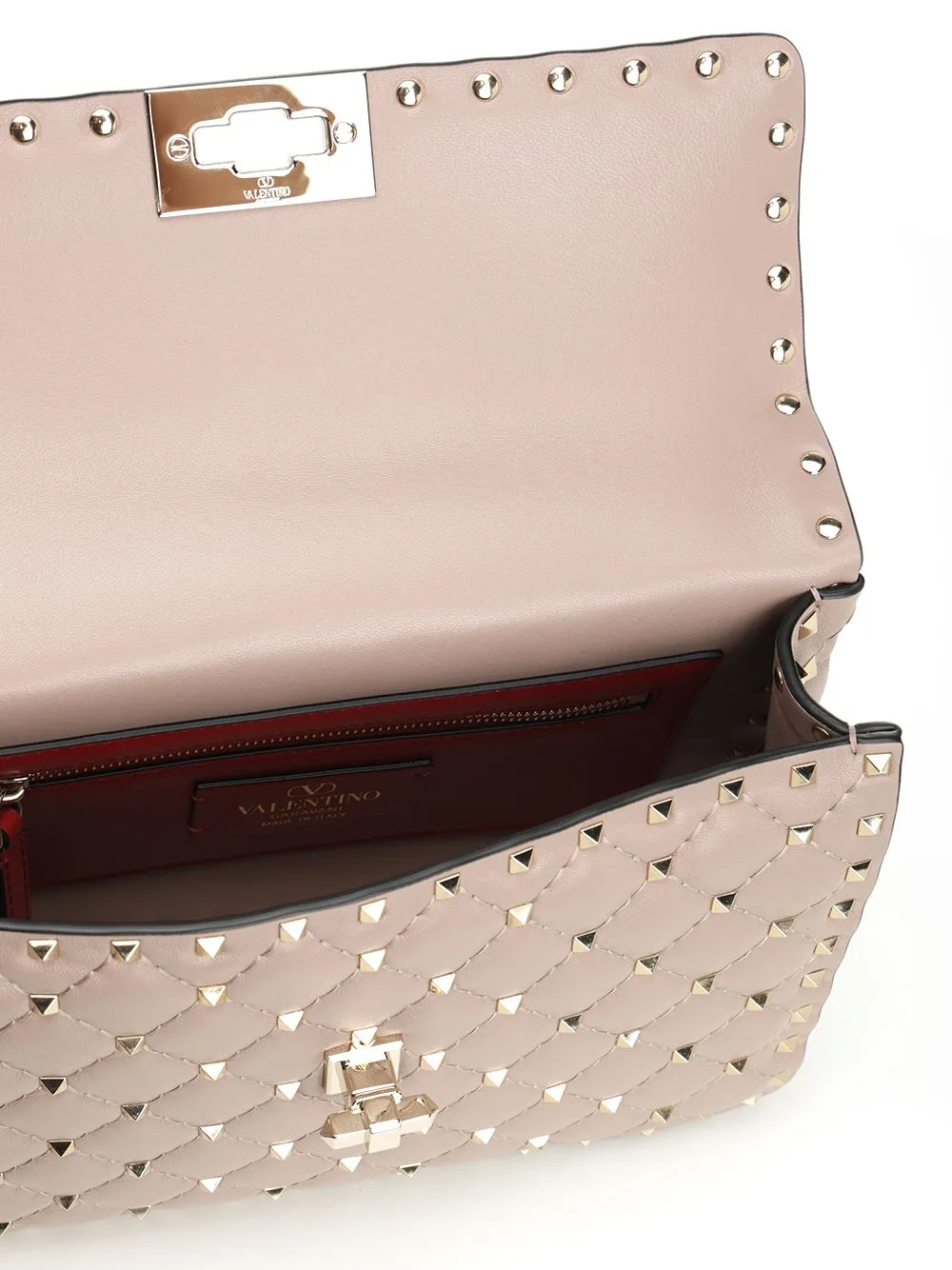 Rockstud Spike Shoulder Bags Beige sold by Wanan Luxury product image thumbnail 4