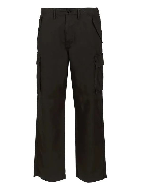 Cargo Crafted From Cotton Twill Trousers Black made by Burberry