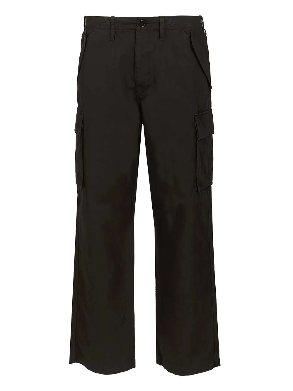 Cargo Crafted From Cotton Twill Trousers Black sold by Wanan Luxury