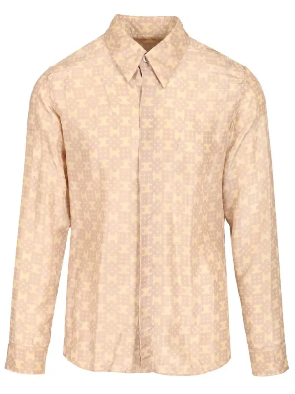 Carvies Silk Shirt Rose made by Dries Van Noten