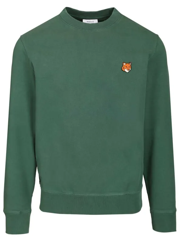Fox Head Sweatshirt Sweatshirts Green made by MAISON KITSUNE