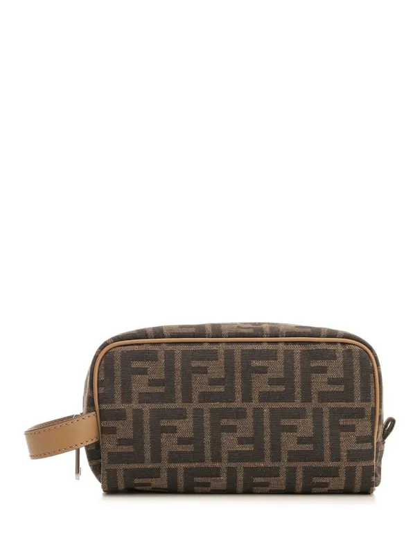 Beauty Case In Ff Jacquard Fabric Small Leather Goods Brown sold by Wanan Luxury