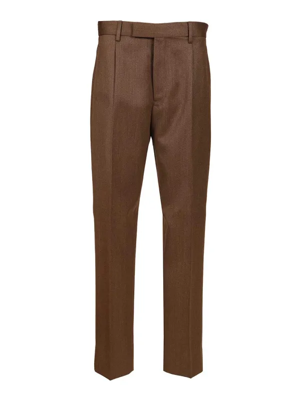Wool Trousers Brown sold by Wanan Luxury