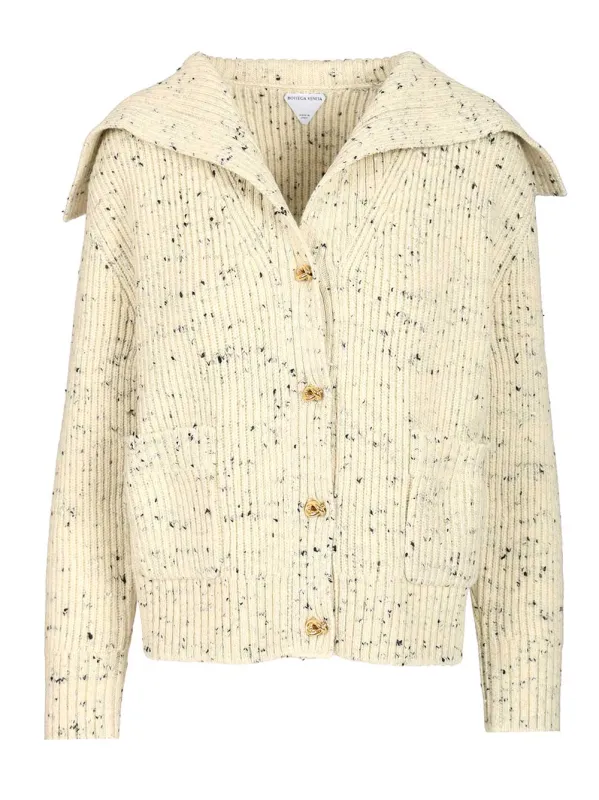 Ribbed Wool Cardigan Knitwear Beige sold by Wanan Luxury